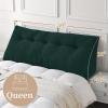 imageSasttie Headboard Pillow Queen Triangular Wedge Pillow Headboard Wedge Headboard Pillow for Bed Sofa Daybed Pillows for Sitting up Reading or Working with Removable Cover Dark GreyGreen