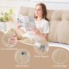 imageSasttie Headboard Pillow Queen Triangular Wedge Pillow Headboard Wedge Headboard Pillow for Bed Sofa Daybed Pillows for Sitting up Reading or Working with Removable Cover Dark GreyBeige