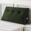 imageSasttie Headboard Pillow Queen Triangular Wedge Pillow Headboard Wedge Headboard Pillow for Bed Sofa Daybed Pillows for Sitting up Reading or Working with Removable Cover Dark GreyOlive Green