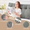imageSasttie Headboard Pillow Queen Triangular Wedge Pillow Headboard Wedge Headboard Pillow for Bed Sofa Daybed Pillows for Sitting up Reading or Working with Removable Cover Dark GreyLight Grey