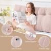 imageSasttie Headboard Pillow Queen Triangular Wedge Pillow Headboard Wedge Headboard Pillow for Bed Sofa Daybed Pillows for Sitting up Reading or Working with Removable Cover Dark GreyLight Pink