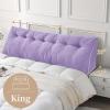 imageSasttie Headboard Pillow Queen Triangular Wedge Pillow Headboard Wedge Headboard Pillow for Bed Sofa Daybed Pillows for Sitting up Reading or Working with Removable Cover Dark GreyPurple