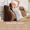 imageSasttie Headboard Pillow Queen Triangular Wedge Pillow Headboard Wedge Headboard Pillow for Bed Sofa Daybed Pillows for Sitting up Reading or Working with Removable Cover Dark GreyBrown