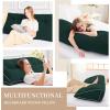 imageSasttie Headboard Pillow Queen Triangular Wedge Pillow Headboard Wedge Headboard Pillow for Bed Sofa Daybed Pillows for Sitting up Reading or Working with Removable Cover Dark GreyGreen