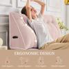 imageSasttie Headboard Pillow Queen Triangular Wedge Pillow Headboard Wedge Headboard Pillow for Bed Sofa Daybed Pillows for Sitting up Reading or Working with Removable Cover Dark GreyLight Pink