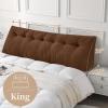 imageSasttie Headboard Pillow Queen Triangular Wedge Pillow Headboard Wedge Headboard Pillow for Bed Sofa Daybed Pillows for Sitting up Reading or Working with Removable Cover Dark GreyBrown