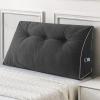 imageSasttie Headboard Pillow Queen Triangular Wedge Pillow Headboard Wedge Headboard Pillow for Bed Sofa Daybed Pillows for Sitting up Reading or Working with Removable Cover Dark GreyDark Grey
