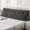 imageSasttie Headboard Pillow Queen Triangular Wedge Pillow Headboard Wedge Headboard Pillow for Bed Sofa Daybed Pillows for Sitting up Reading or Working with Removable Cover Dark GreyDark Grey