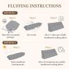 imageSasttie Headboard Pillow Queen Triangular Wedge Pillow Headboard Wedge Headboard Pillow for Bed Sofa Daybed Pillows for Sitting up Reading or Working with Removable Cover Dark GreyDark Grey