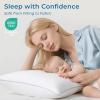 imageSasttie Pillows Queen Size Set of 2 Bed Pillows for Side Back and Stomach Sleepers  OekoTex Certified Down Alternative Plump Filling  Hotel Quality and Machine Washable 2 Pack2