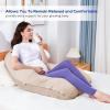 imageSasttie Pregnancy Pillows for Sleeping U Shaped Full Body Pillow for Side Sleepers Maternity Pillow for Pregnant Women Pregnancy Must Haves Pregnant Pillow with Removable Velvet Cover Beige