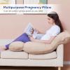 imageSasttie Pregnancy Pillows for Sleeping U Shaped Full Body Pillow for Side Sleepers Maternity Pillow for Pregnant Women Pregnancy Must Haves Pregnant Pillow with Removable Velvet Cover Beige
