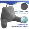 imageSasttie Reading Pillow for Adult Shredded Memory Foam Back Pillow for Bed Sitting Up Velvet Reading Pillows for Sitting in Bed Sit Up Pillow Backrest Pillow Bed Chair with Arms