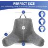 imageSasttie Reading Pillow for Adult Shredded Memory Foam Back Pillow for Bed Sitting Up Velvet Reading Pillows for Sitting in Bed Sit Up Pillow Backrest Pillow Bed Chair with Arms