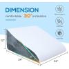 imageSasttie Wedge Pillow 12 Inch Memory Foam Bed Wedge Pillow for Sleeping Acid Reflux Back Pain Post Surgery and Snoring Designed with Washable Cover Cool GrayDark Grey