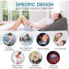 imageSasttie Wedge Pillow 12 Inch Memory Foam Bed Wedge Pillow for Sleeping Acid Reflux Back Pain Post Surgery and Snoring Designed with Washable Cover Cool GraySolid Dark Gray