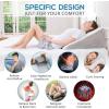 imageSasttie Wedge Pillow 12 Inch Memory Foam Bed Wedge Pillow for Sleeping Acid Reflux Back Pain Post Surgery and Snoring Designed with Washable Cover Cool GrayLight Grey