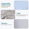 imageSasttie Wedge Pillow 12 Inch Memory Foam Bed Wedge Pillow for Sleeping Acid Reflux Back Pain Post Surgery and Snoring Designed with Washable Cover Cool GrayLight Grey