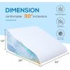 imageSasttie Wedge Pillow 12 Inch Memory Foam Bed Wedge Pillow for Sleeping Acid Reflux Back Pain Post Surgery and Snoring Designed with Washable Cover Cool GraySky Blue