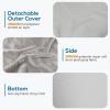 imageSasttie Wedge Pillow 12 Inch Memory Foam Bed Wedge Pillow for Sleeping Acid Reflux Back Pain Post Surgery and Snoring Designed with Washable Cover Cool GraySolid Warm Gray