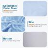 imageSasttie Wedge Pillow 12 Inch Memory Foam Bed Wedge Pillow for Sleeping Acid Reflux Back Pain Post Surgery and Snoring Designed with Washable Cover Cool GraySky Blue