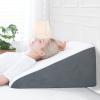 imageSasttie Wedge Pillow 12 Inch Memory Foam Bed Wedge Pillow for Sleeping Acid Reflux Back Pain Post Surgery and Snoring Designed with Washable Cover Cool GrayDark Grey