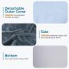 imageSasttie Wedge Pillow 12 Inch Memory Foam Bed Wedge Pillow for Sleeping Acid Reflux Back Pain Post Surgery and Snoring Designed with Washable Cover Cool GrayDark Grey