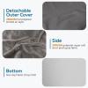 imageSasttie Wedge Pillow 12 Inch Memory Foam Bed Wedge Pillow for Sleeping Acid Reflux Back Pain Post Surgery and Snoring Designed with Washable Cover Cool GraySolid Dark Gray