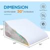 imageSasttie Wedge Pillow 12 Inch Memory Foam Bed Wedge Pillow for Sleeping Acid Reflux Back Pain Post Surgery and Snoring Designed with Washable Cover Cool GrayLight Grey