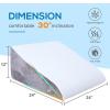 imageSasttie Wedge Pillow 12 Inch Memory Foam Bed Wedge Pillow for Sleeping Acid Reflux Back Pain Post Surgery and Snoring Designed with Washable Cover Cool GrayCool Grey