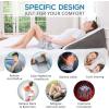 imageSasttie Wedge Pillow 12 Inch Memory Foam Bed Wedge Pillow for Sleeping Acid Reflux Back Pain Post Surgery and Snoring Designed with Washable Cover Cool GrayCool Grey