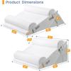 imageSasttie Wedge Pillow Set for After Surgery 3PCS Adjustable Bed Wedge Pillow Headboard with Memory Foam Neck Cushion  for Acid Reflux Sleeping Neck ampamp Back Support Dark Grey ampamp WhiteLight Grey  White