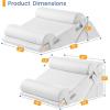 imageSasttie Wedge Pillow Set for After Surgery 3PCS Adjustable Bed Wedge Pillow Headboard with Memory Foam Neck Cushion  for Acid Reflux Sleeping Neck ampamp Back Support Dark Grey ampamp WhiteWhite