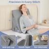 imageSasttie Wedge Pillow Set for After Surgery 3PCS Adjustable Bed Wedge Pillow Headboard with Memory Foam Neck Cushion  for Acid Reflux Sleeping Neck ampamp Back Support Dark Grey ampamp WhiteDark Grey