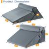 imageSasttie Wedge Pillow Set for After Surgery 3PCS Adjustable Bed Wedge Pillow Headboard with Memory Foam Neck Cushion  for Acid Reflux Sleeping Neck ampamp Back Support Dark Grey ampamp WhiteVelvet  Dark Grey