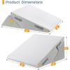 imageSasttie Wedge Pillow Set for After Surgery 3PCS Adjustable Bed Wedge Pillow Headboard with Memory Foam Neck Cushion  for Acid Reflux Sleeping Neck ampamp Back Support Dark Grey ampamp WhiteLight Grey  White