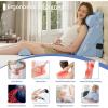 imageSasttie Wedge Pillow Set for After Surgery 3PCS Adjustable Bed Wedge Pillow Headboard with Memory Foam Neck Cushion  for Acid Reflux Sleeping Neck ampamp Back Support Dark Grey ampamp WhiteBlue