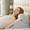 imageSasttie Wedge Pillow Set for After Surgery 3PCS Adjustable Bed Wedge Pillow Headboard with Memory Foam Neck Cushion  for Acid Reflux Sleeping Neck ampamp Back Support Dark Grey ampamp WhiteLight Grey  White