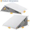 imageSasttie Wedge Pillow Set for After Surgery 3PCS Adjustable Bed Wedge Pillow Headboard with Memory Foam Neck Cushion  for Acid Reflux Sleeping Neck ampamp Back Support Dark Grey ampamp WhiteDark Grey  White
