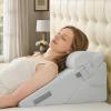 imageSasttie Wedge Pillow Set for After Surgery 3PCS Adjustable Bed Wedge Pillow Headboard with Memory Foam Neck Cushion  for Acid Reflux Sleeping Neck ampamp Back Support Dark Grey ampamp WhiteLight Grey