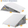 imageSasttie Wedge Pillow Set for After Surgery 3PCS Adjustable Bed Wedge Pillow Headboard with Memory Foam Neck Cushion  for Acid Reflux Sleeping Neck ampamp Back Support Dark Grey ampamp WhiteDark Grey  White