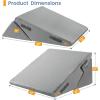 imageSasttie Wedge Pillow Set for After Surgery 3PCS Adjustable Bed Wedge Pillow Headboard with Memory Foam Neck Cushion  for Acid Reflux Sleeping Neck ampamp Back Support Dark Grey ampamp WhiteDark Grey