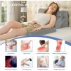 imageSasttie Wedge Pillow Set for After Surgery 3PCS Adjustable Bed Wedge Pillow Headboard with Memory Foam Neck Cushion  for Acid Reflux Sleeping Neck ampamp Back Support Dark Grey ampamp WhiteVelvet  Light Grey