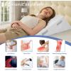imageSasttie Wedge Pillow Set for After Surgery 3PCS Adjustable Bed Wedge Pillow Headboard with Memory Foam Neck Cushion  for Acid Reflux Sleeping Neck ampamp Back Support Dark Grey ampamp WhiteWhite