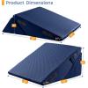 imageSasttie Wedge Pillow Set for After Surgery 3PCS Adjustable Bed Wedge Pillow Headboard with Memory Foam Neck Cushion  for Acid Reflux Sleeping Neck ampamp Back Support Dark Grey ampamp WhiteNavy