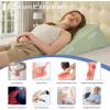 imageSasttie Wedge Pillow Set for After Surgery 3PCS Adjustable Bed Wedge Pillow Headboard with Memory Foam Neck Cushion  for Acid Reflux Sleeping Neck ampamp Back Support Dark Grey ampamp WhiteSage