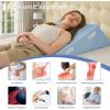 imageSasttie Wedge Pillow Set for After Surgery 3PCS Adjustable Bed Wedge Pillow Headboard with Memory Foam Neck Cushion  for Acid Reflux Sleeping Neck ampamp Back Support Dark Grey ampamp WhiteBlue