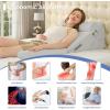 imageSasttie Wedge Pillow Set for After Surgery 3PCS Adjustable Bed Wedge Pillow Headboard with Memory Foam Neck Cushion  for Acid Reflux Sleeping Neck ampamp Back Support Dark Grey ampamp WhiteLight Grey