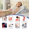 imageSasttie Wedge Pillow Set for After Surgery 3PCS Adjustable Bed Wedge Pillow Headboard with Memory Foam Neck Cushion  for Acid Reflux Sleeping Neck ampamp Back Support Dark Grey ampamp WhiteLight Grey  White