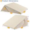imageSasttie Wedge Pillow Set for After Surgery 3PCS Adjustable Bed Wedge Pillow Headboard with Memory Foam Neck Cushion  for Acid Reflux Sleeping Neck ampamp Back Support Dark Grey ampamp WhiteBeige